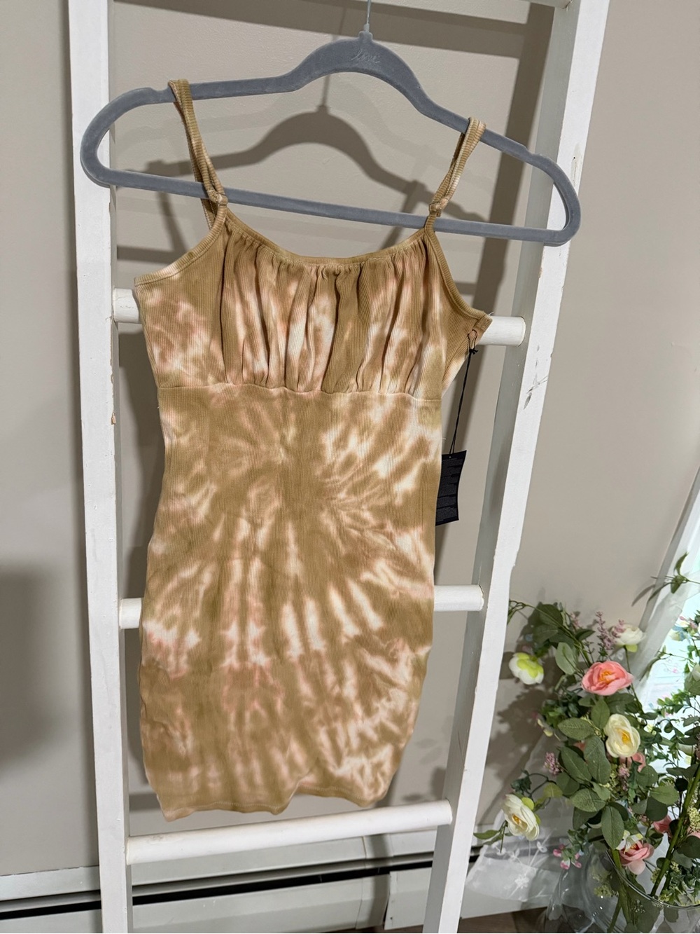 Forever 21 Ribbed Tank Dress in Light Beige